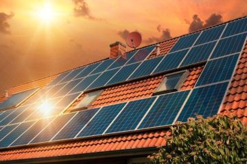 solar panels on tile roof